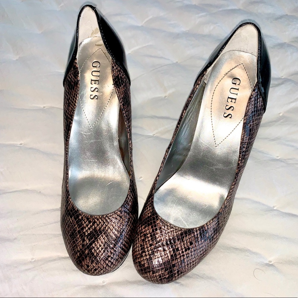 Guess Snakeskin Heels - Size 8M